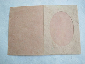 Kiitoskortti ovaalilla aukolla, vaalea oranssi