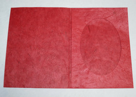 Kiitoskortti ovaalilla aukolla, punainen