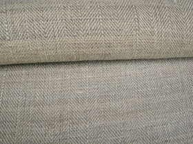 Handwoven nettle with cotton warp, herringbone pattern