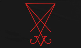 Lucifer Flag with Red prinr