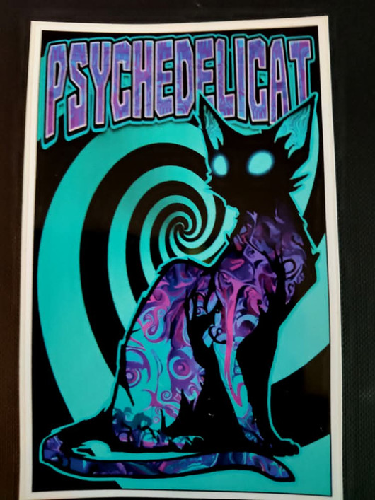 Psychedelicat Sticker