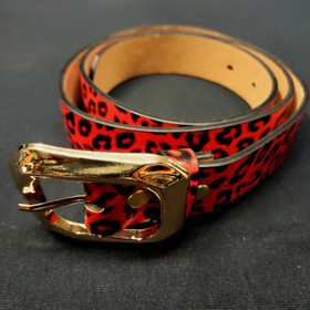 Redleopard belt for women