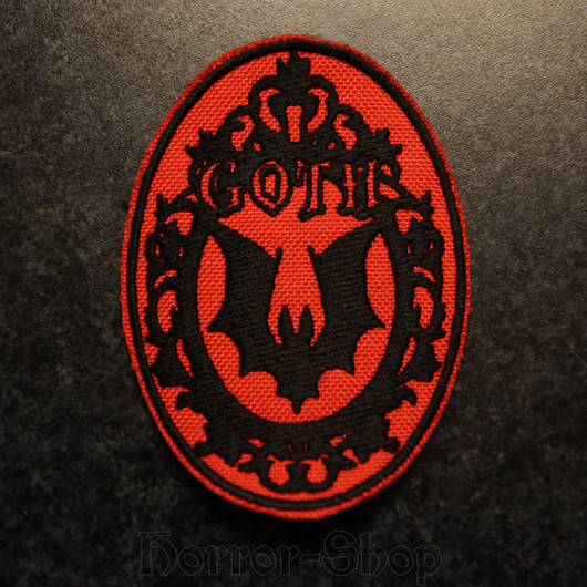 Gothic bat with frames, red