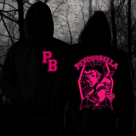 Psychobella huppari vetoketjulla