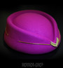 Stewardess hat, retro, magenta