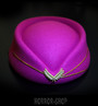 Stewardess hat, retro, magenta