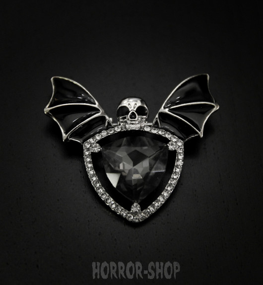Vampire brooch, black