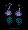 Tiki orchid earrings, lila/pair
