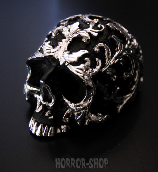 Silver plated skull