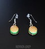 Cheese burger earrings, pair