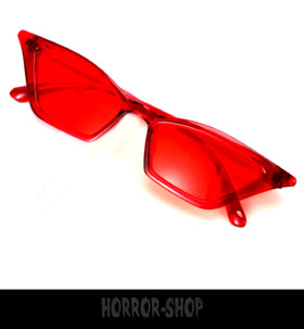 Punaiset retro cat eye aurinkolasit