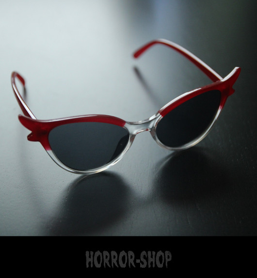 Red/glass retro cat eye aurinkolasit