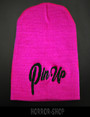 Pin up, neon pink beanie