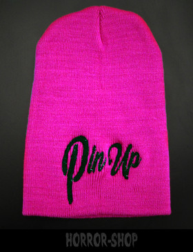 Pin up, neon pink beanie