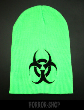 Biohazard beanie, neon green