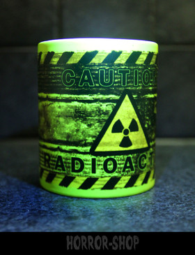 Caution Radioactive (muki) neonkeltainen