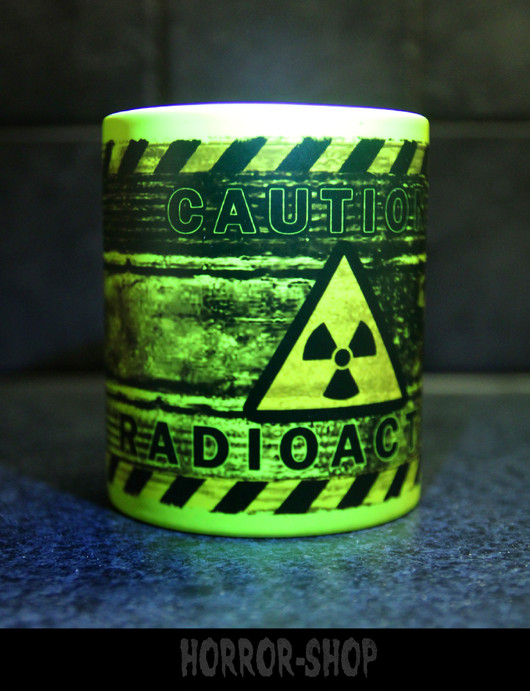 Nuclear warning (mug) neon yellow