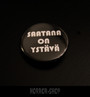 Saatana on ystävä -button