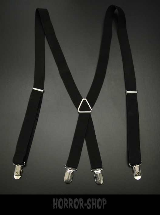 Red suspenders, 2,5cm for women 