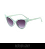 Lime Green/glass retro cat eye sunglasses