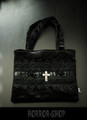 Sinister cross and lace handbag