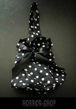 black polka dot handbag small