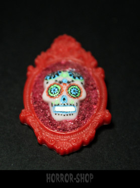Sugarskull brooch, Red death (10)