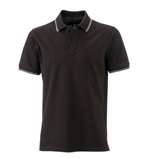 Two stripes polo, black