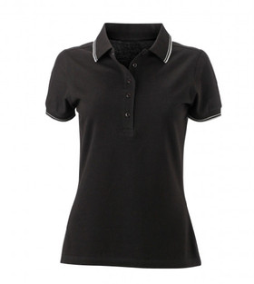 Two stripes polo, black