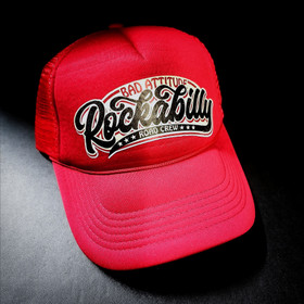 Bad Attitude Rockabilly Road Crew - trucker lippis, punainen
