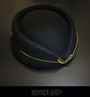 Stewardess hat, retro, black