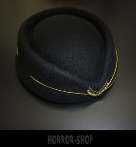 Stewardess hat, retro, black