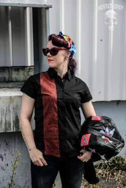 Black skirt with leopaardi decoration LadyFit