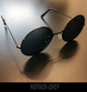 Black round sun glasses