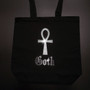 Goth Ankh -shopping bag