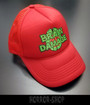 Brain damage trucker cap red