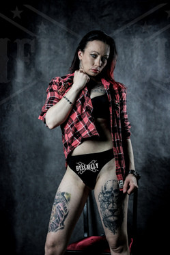 Hellbilly strings with white print