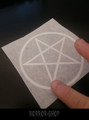 Pentagram sticker cutted shape/with transfer film