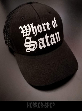 Whore of Satan (valkoinen) trucker lippis
