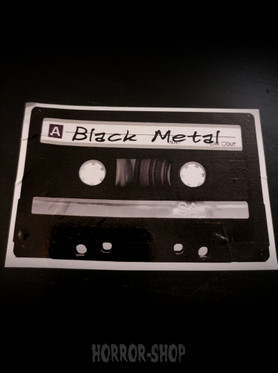 Black metal C-cass vinyl sticker