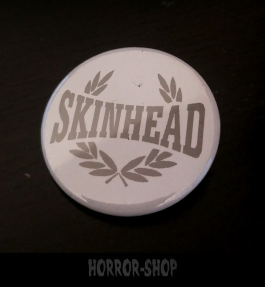 Skinhead - white button