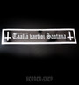 Täällä vartioi Saatana door sticker