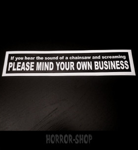 Please Mind your own business sticker