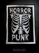 Horror punk skele -patch white