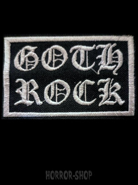 Goth Rock -kangasmerkki, hopean harmaa brodeeraus