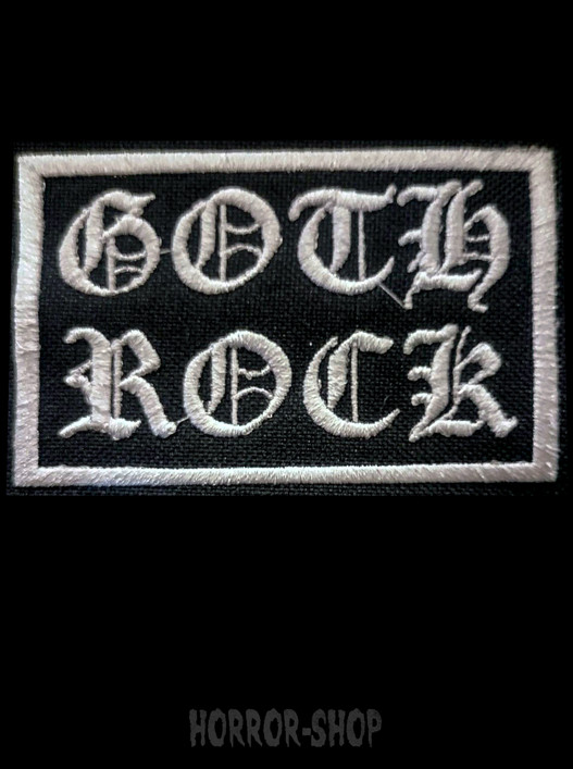 Goth Rock -patch silver grey