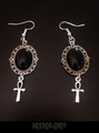 Black light ankh - earrings