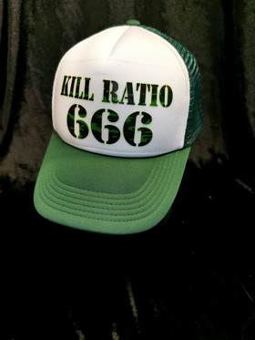 Kill Ratio 666  -green trucker cap