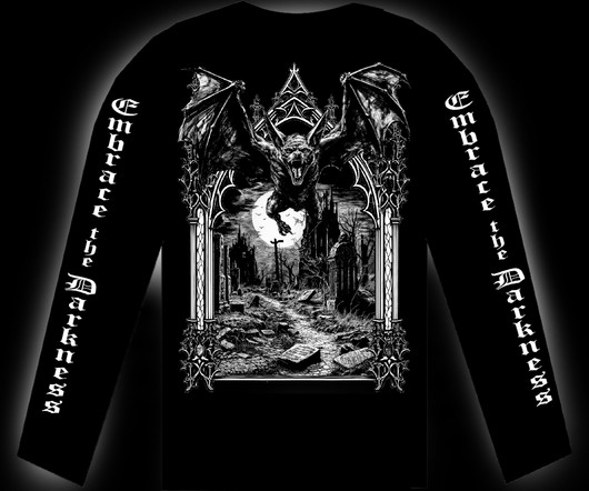 Embrace the darkness pitkähihainen paita