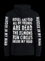 Demons in my head hoodie with zipper
